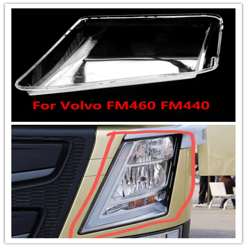 

For Volvo FM460 FM440 Front Headlamp Lens Cover Transparent Lampshade Shell Headlight Cover Headlamp Lens Lamp Shell Mask