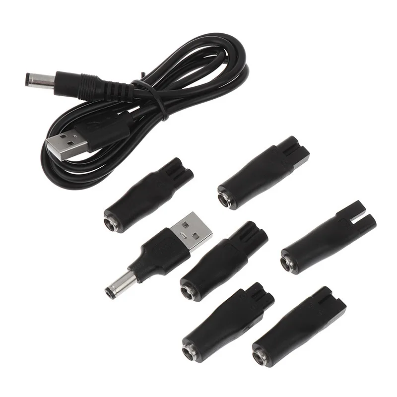 Адаптер HOMEFISH USB5521 с женским разъемом на два порта, для машинок для стрижки волос и бритв, с шестью типами интерфейсов, набор зарядных конвертеров.