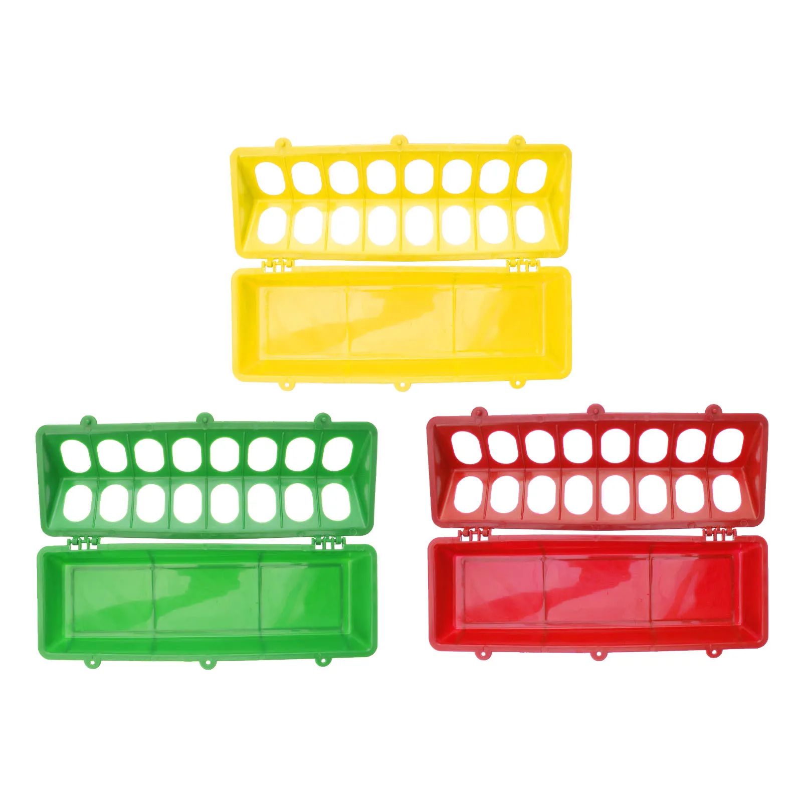 

3Pcs Chicken Feeder Trough High Quality Materials Easy to Fill and Clean for Various Birds Poultry Feeder Trough