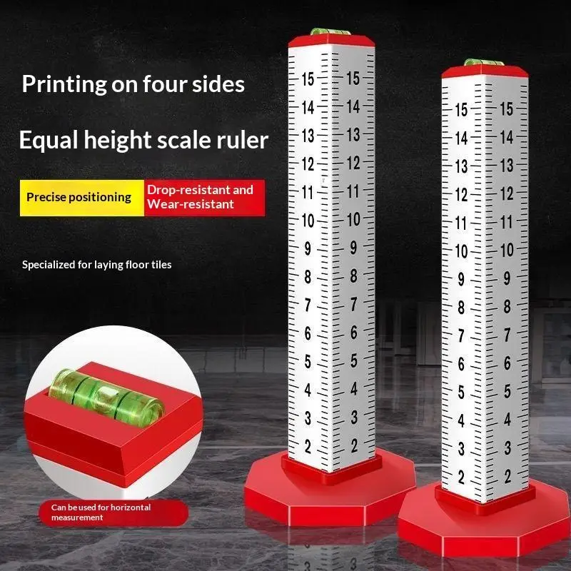 

Набор из 1/4 шт. инструментов для выравнивания плитки: регулируемая линейка-уровень из легкой стали для горизонтальной разметки