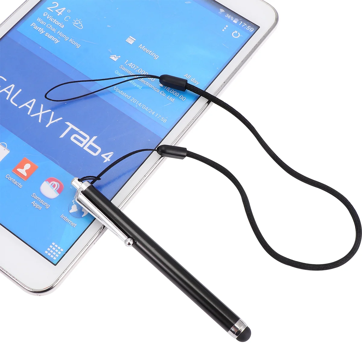 

5 Pcs Phone Lanyard Silicone Capacitive Stylus Touch Screen Pen Telephone 115X115X1CM with Anti-lost for