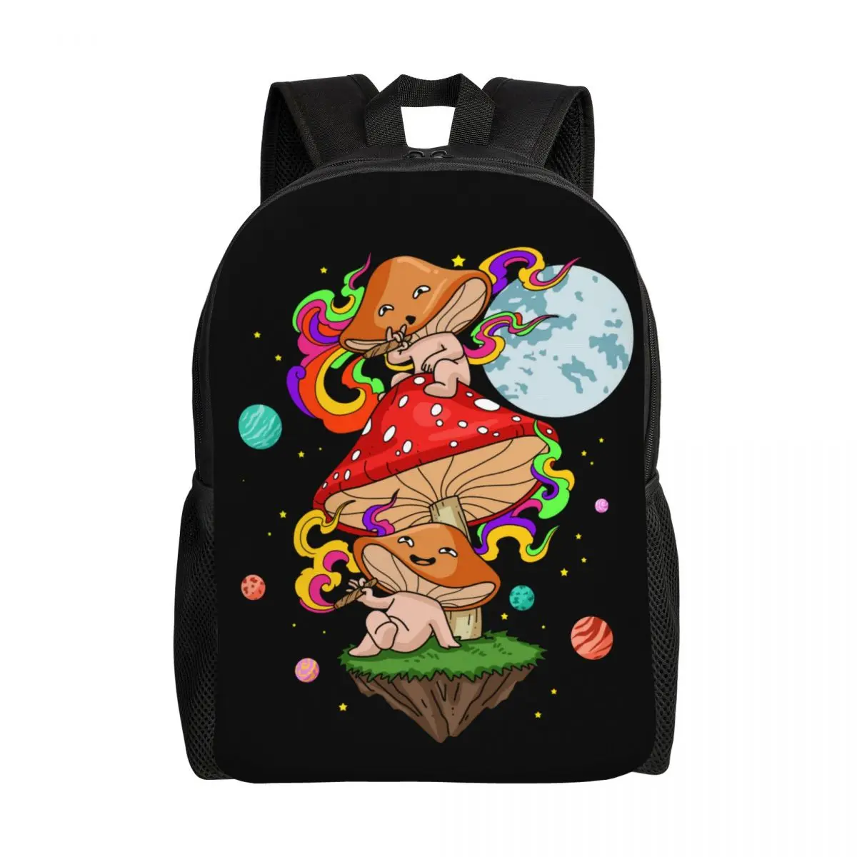 Shrooms Magic Mushroom Backpack for Men Women School College Students Bookbag Fits 15 Inch Laptop Psilocybin Psychedelic Bags