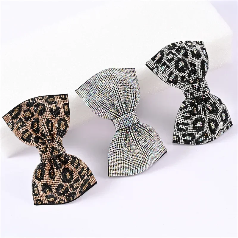 

Korean Rhinestone Hair Pin Bow Hair Clips for Women Girls Elegant Headwear Fashion Ponytail Barrette Hair Accessories