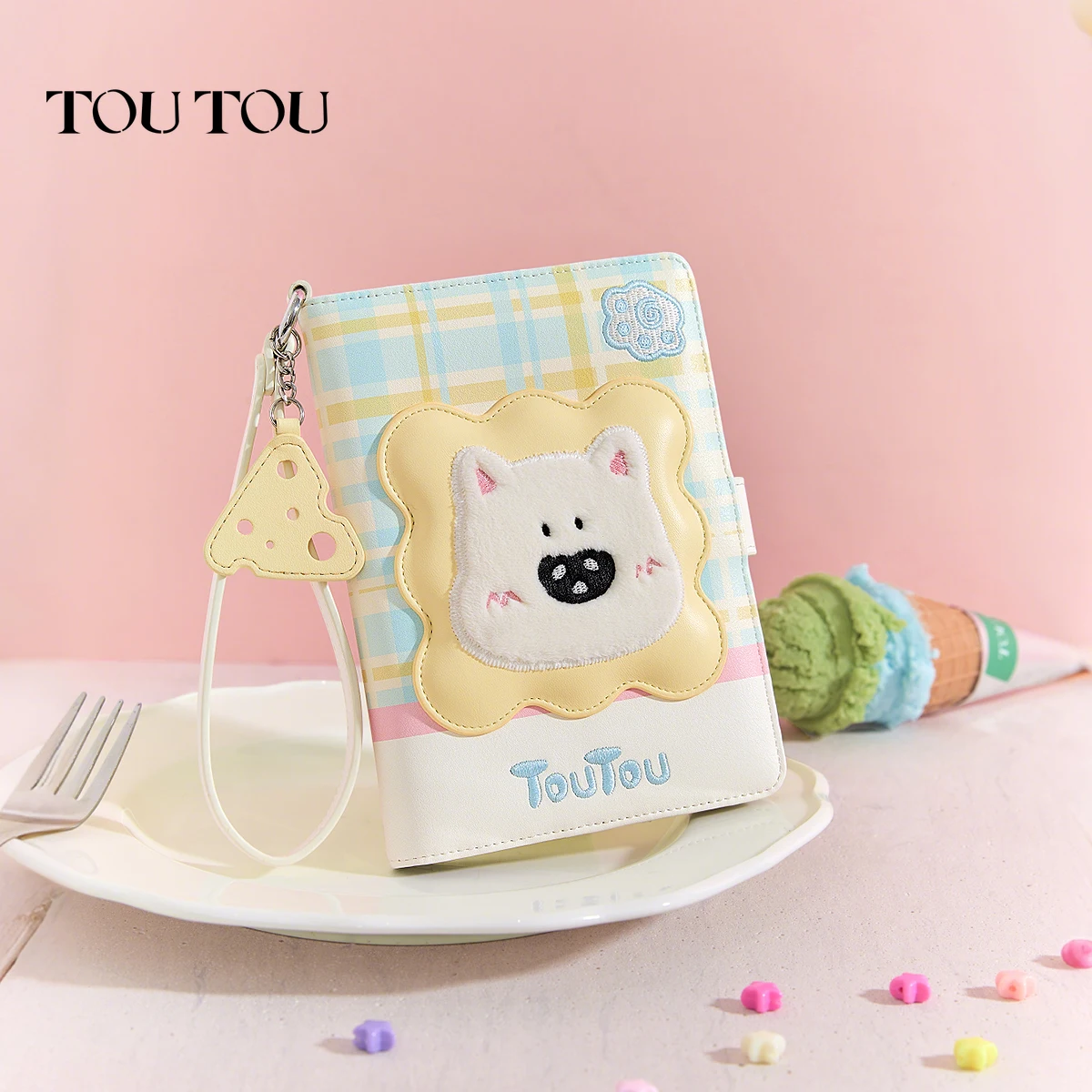 

TOUTOU Women Wallet Anti Theft Brush Passport Clip Credential Storage Integrated Card Bag for International Travel Cute Dog Gift