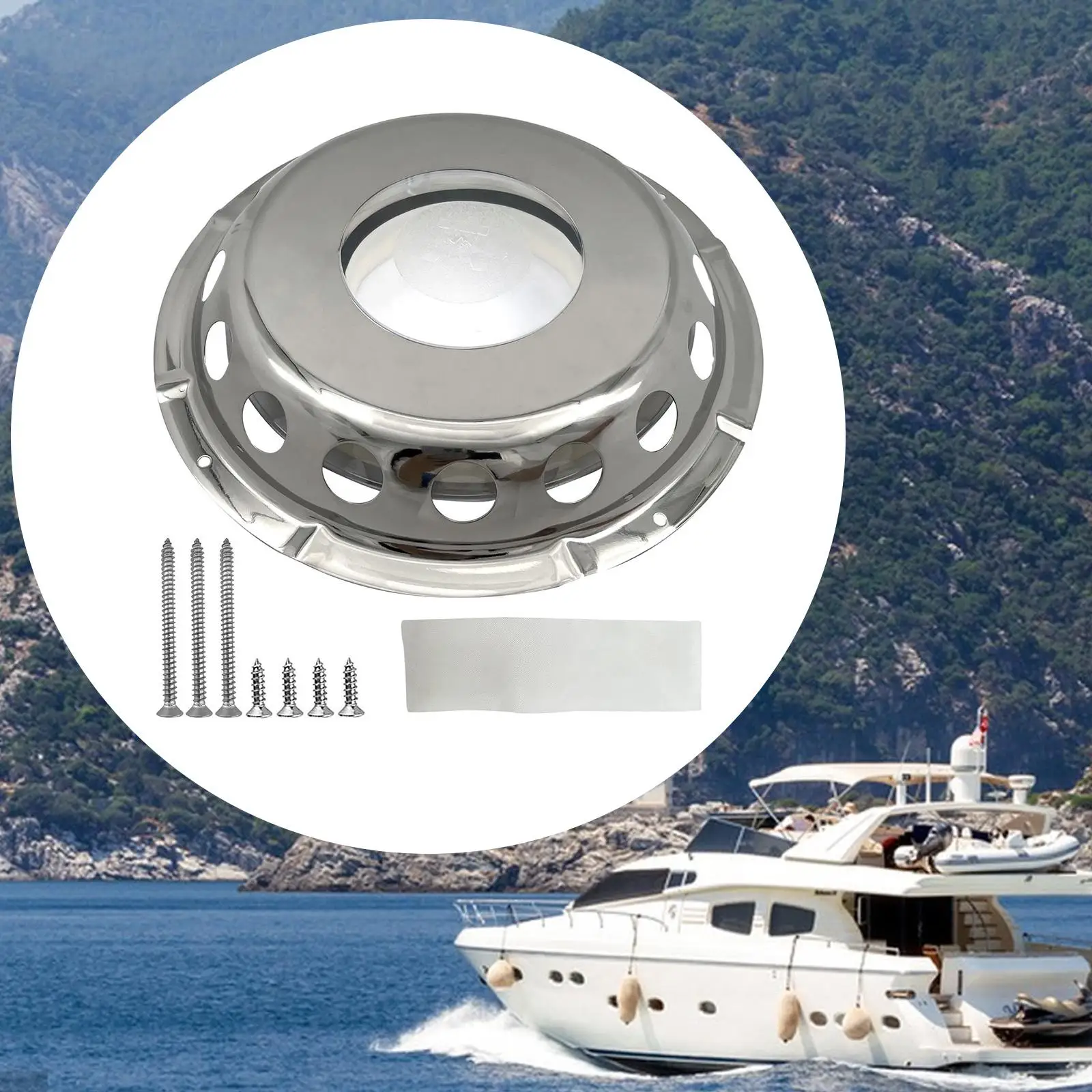 Marine Boat Vent with Mounting Screws Cabin Ventilation Plate for Ships