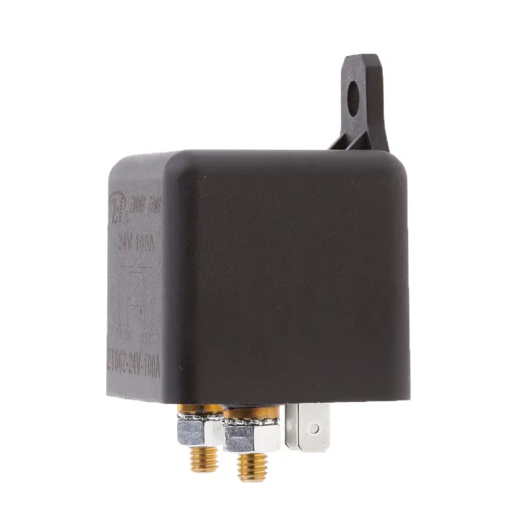 

Тяжелый сильноточный 4-контактный релейный переключатель постоянного тока 24 В 100 А для автомобиля, грузовика, мотоцикла