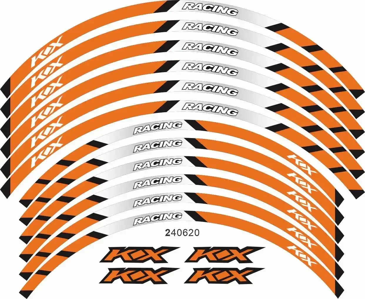 For Kawasaki KX 450 250 250F 450F 85 125 100 50 550 60 65 80 85  Motorcycle Parts Contour Wheel Decoration Decal Sticker - B