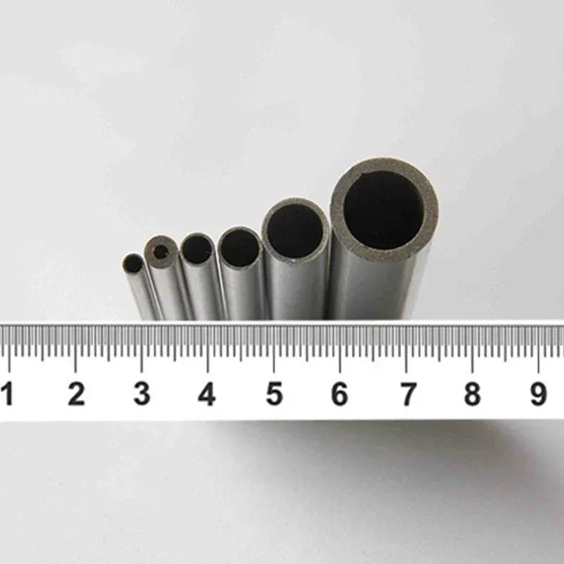 2PC 304 Stainless Steel Capillary Tube Pipe OD 7mm X ID 4mm / 5mm Hollow Circular Tube Length 550mm Customizable