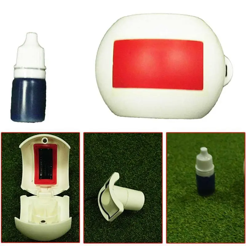 Golfball Marking Tool Line Marker Golf Ball Liner Alignment Marker Stencil Long-lasting Ink Double Printing Function For Golfer