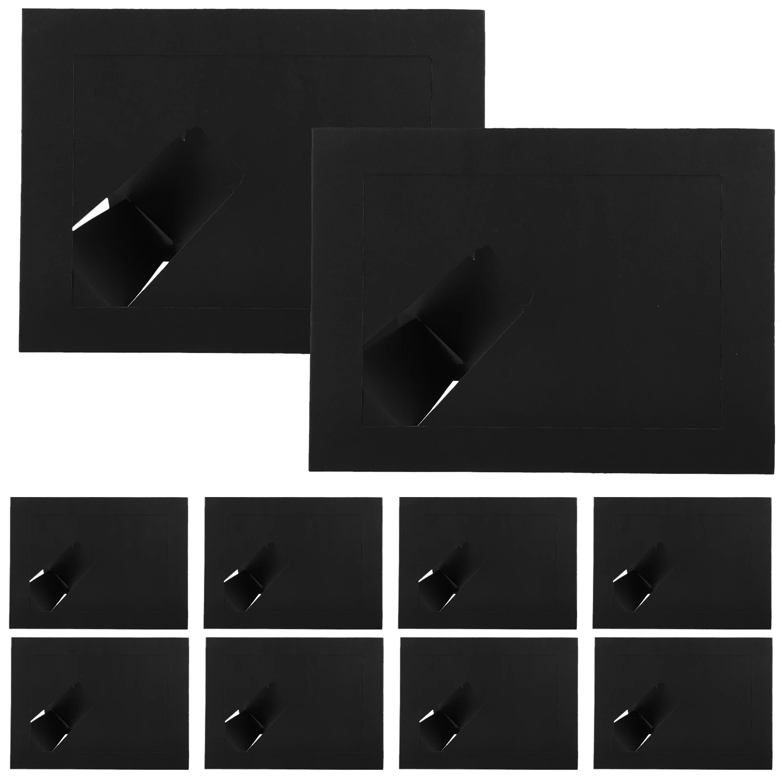 

10pcs 10 DIY Photo Frames Decorative Picture 7 Inch Brown Craft Home Display Table Photo Family Decor