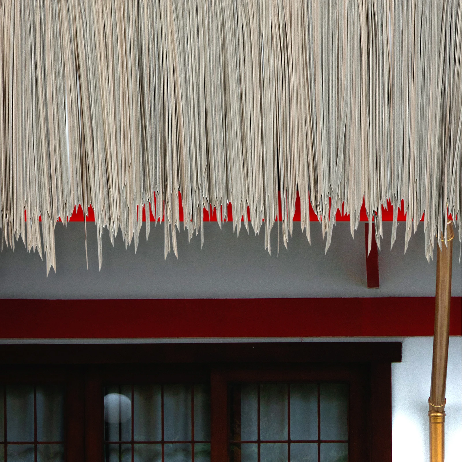 

1 Roll Simulated Thatch Roof Artificial Straw Roof For Garden Patio Landscape Decor Pe Thatching Cover Landscaping Roofing Mat