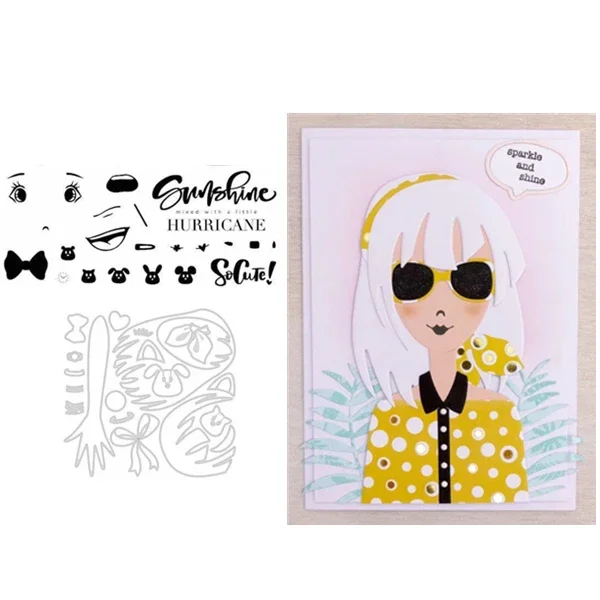 Прозрачные штампы и Вырубные штампы для девочек «сделай сам» для скрапбукинга/изготовления карт/Детские Рождественские забавные украшения