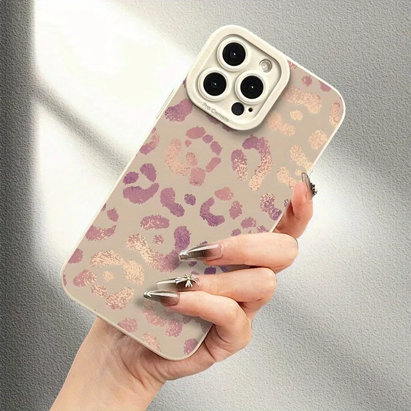 حافظة هاتف Angel Eye بتصميم إبداعي ذهبي لامع بطبعة الفهد، مناسبة لهواتف iPhone 17، 16، 15، Plus، Pro، Max Series - مثالية للهدايا