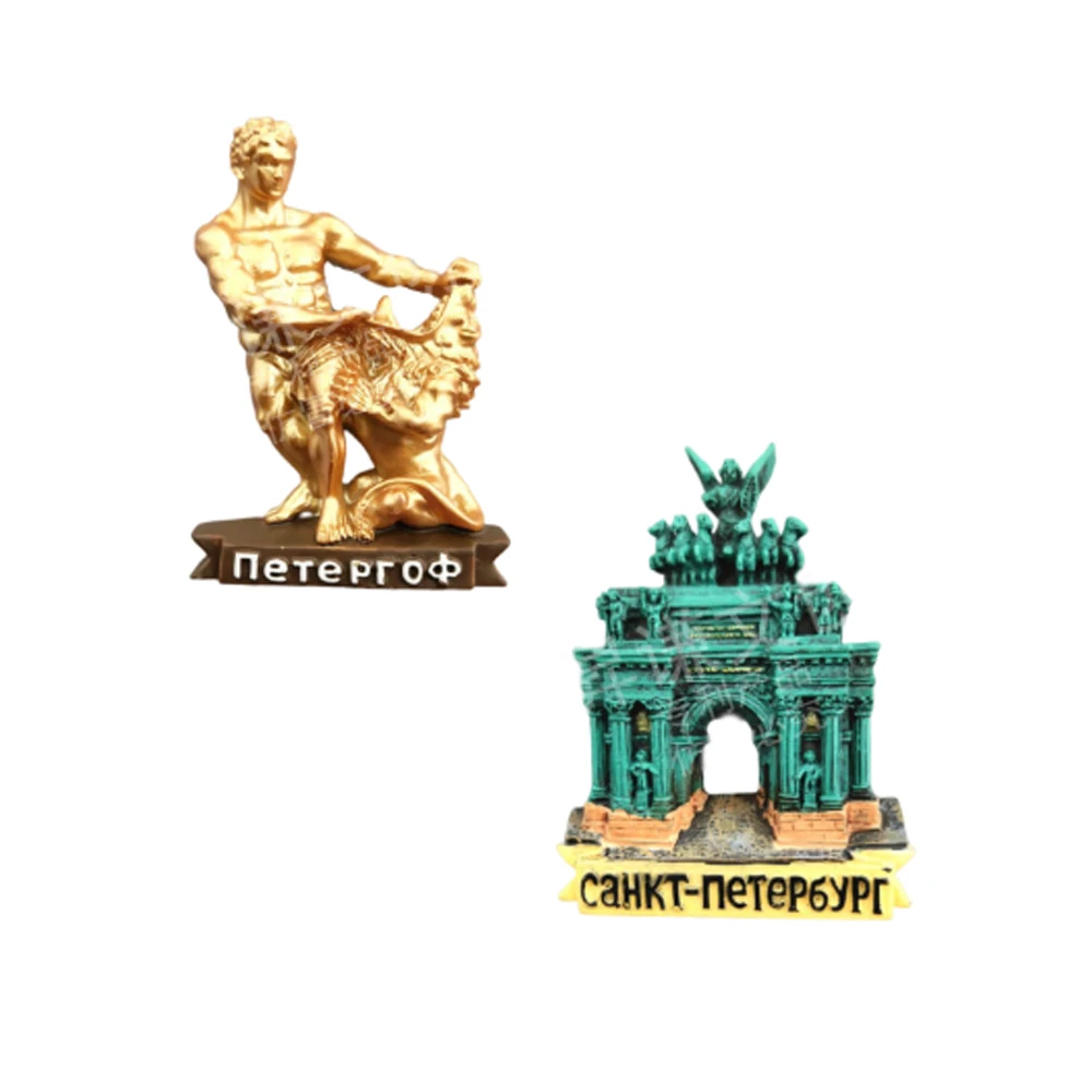 3D Resin Personality Russia St. Petersburg Fridge Magnet Design Refrigerator Stickers Tourist Souvenirs Home Kitchen Decoration