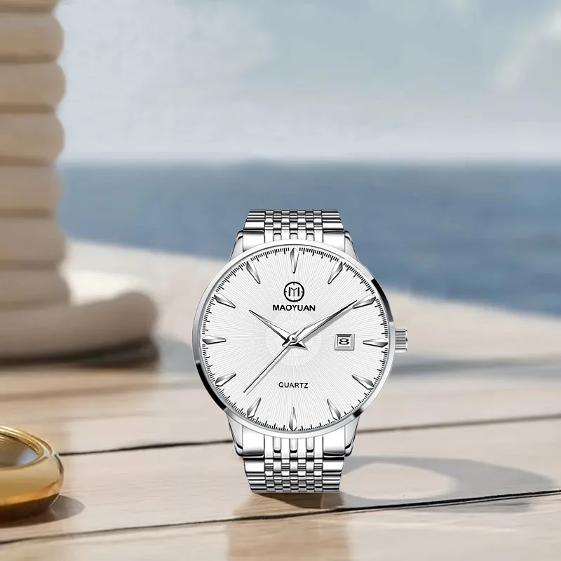 Maoyuan Luxury Men's Watch Waterproof Night Light Date Chronograph Men's Watch Sports Quartz Stainless Steel Men's Watch