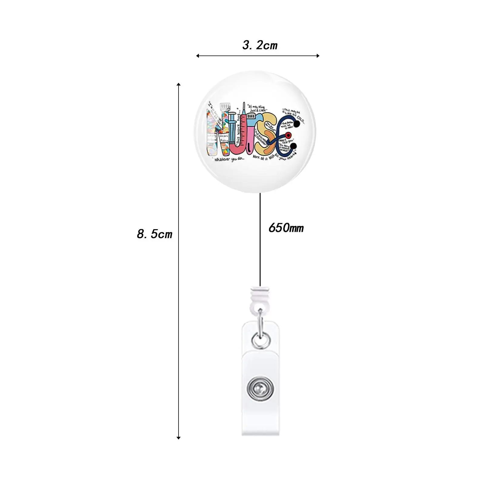 بكرة شارة قابلة للسحب مع مشبك تمساح ، حبل ، حامل شارة ، حزام حقيبة ظهر ، حقيبة يد ، هدية أسبوع للممرضات ، رجال ونساء ، 25.59