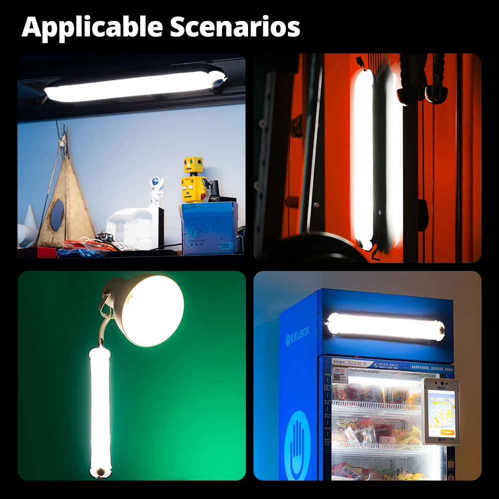 Ambitful GC12 Bi-Color Inflatable Tube Light, 12W 2500mAh, 2700K-6500K CRI 95 TLCI 96, Dimmable Handheld LED Photography Light