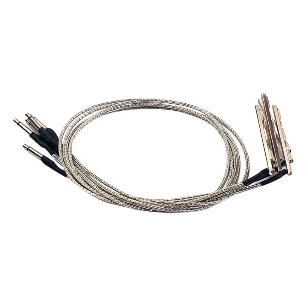 Piezo Pickup for Guitar Slim Transducer Rod Silver Finish Parts Kit for 3 String Cigar Box Build