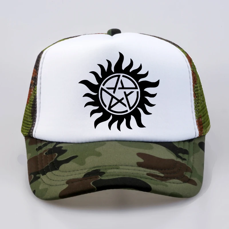 

Supernatural Baseball caps summer funny crossfit winchester brothers cap Man Women mesh Trucker hat