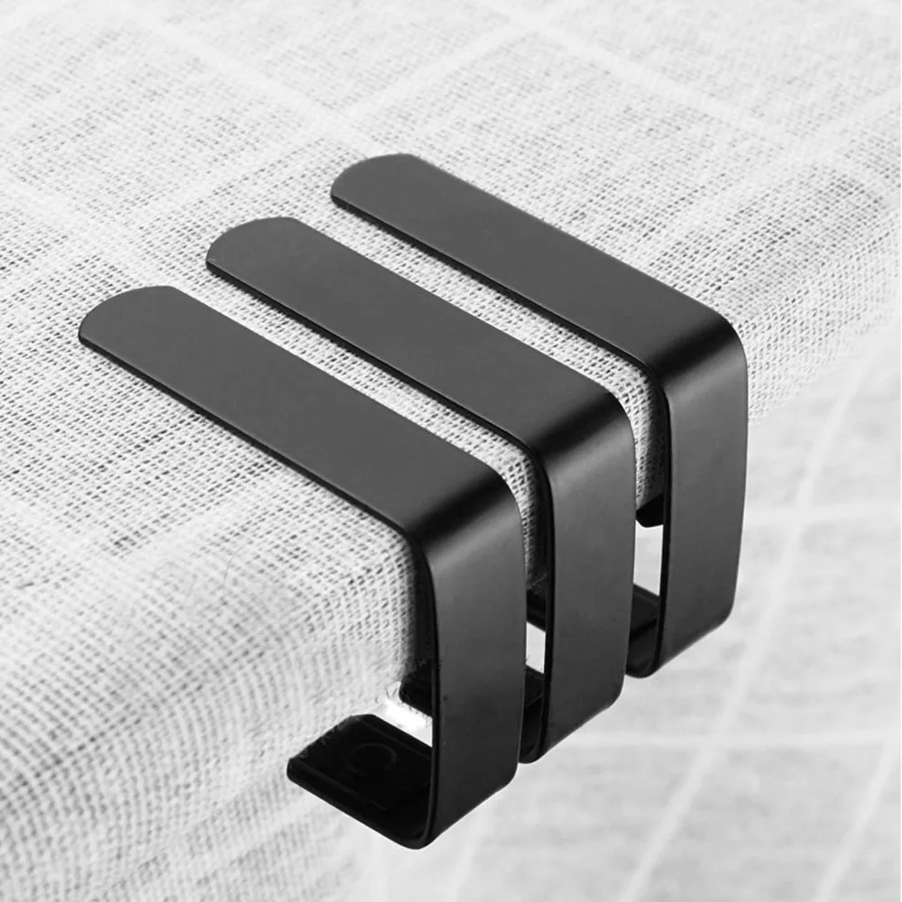 4PCS Stainless Steel Table Cloth Clips Anti Slip Smooth Edges Tablecloth Holder Clamps Adjustable Large Table Cloth Clamps