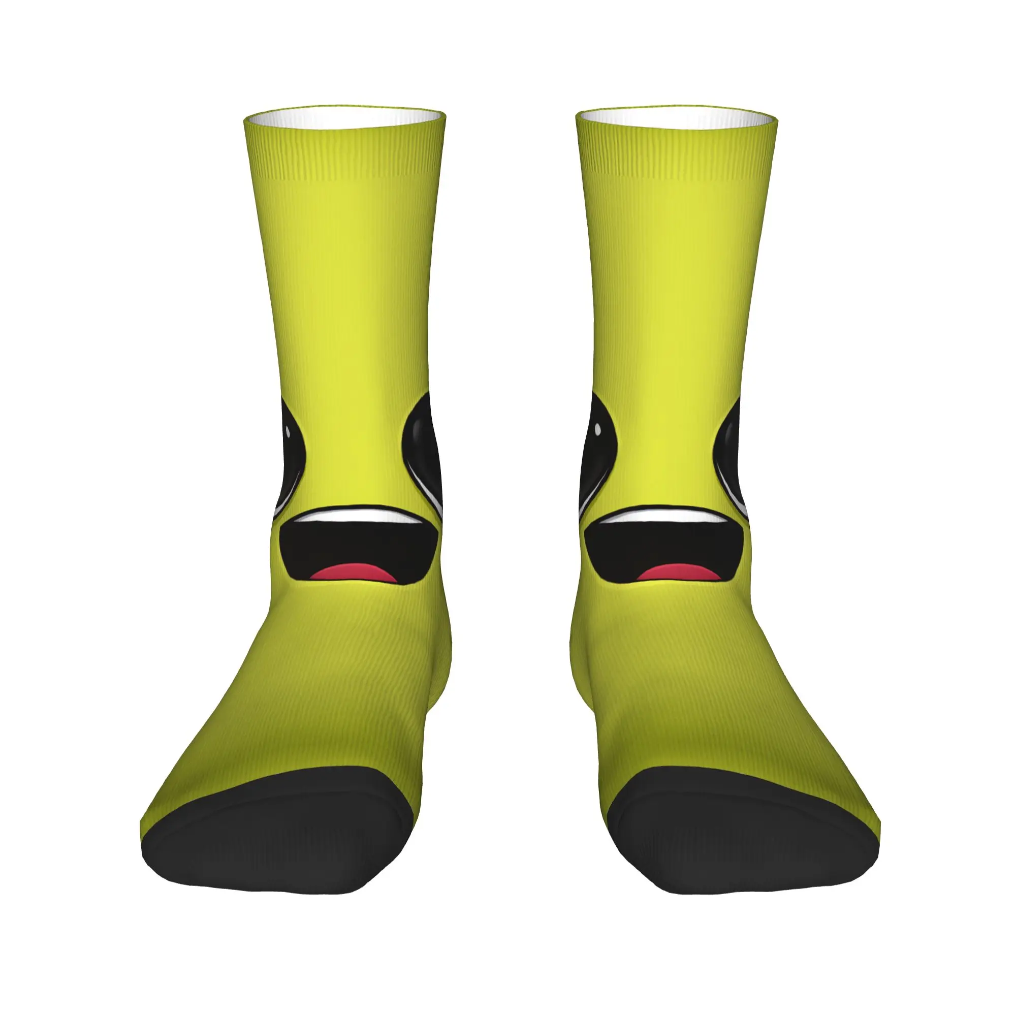 

Women Men Socks Cartoon Face Meme With Big Eyes Stockings Anti Bacterial Soft Socks Autumn Retro Design Running Socks