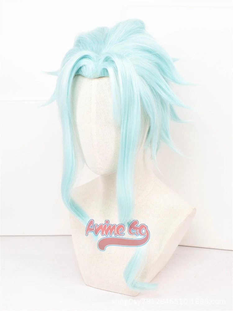 

Dottore Genshin Impact Fatui The Doctor Cosplay Wigs Turquoise Wig Game Halloween Hair Prop C07339