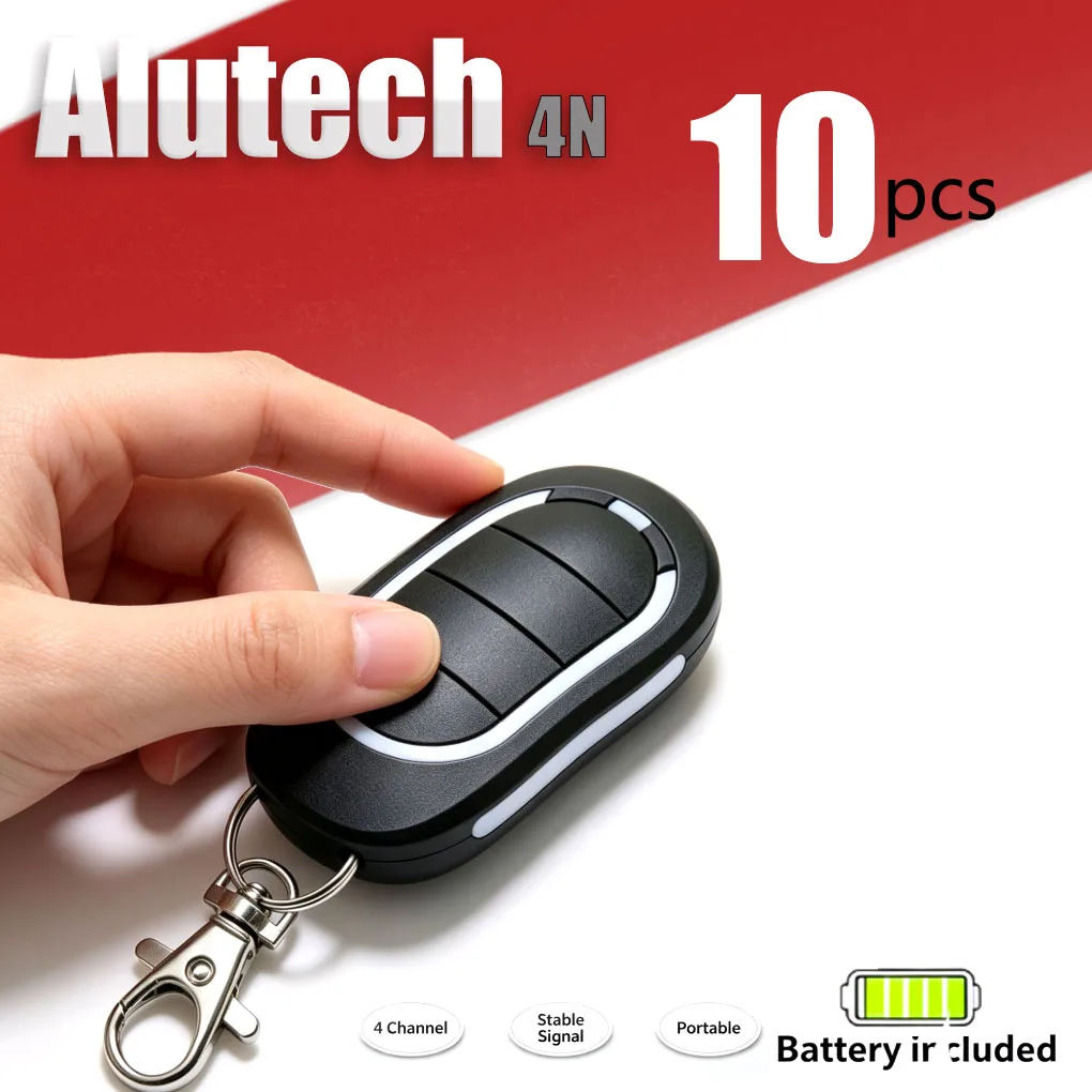 Alutech AT-4n Remote Control 433.92MHz 4 Buttons Garage Door Learning Code Barriers Automation Keychain Automatic 2-20PCS