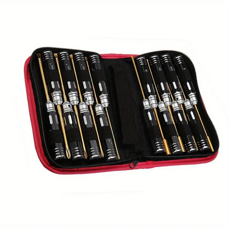 16 Piece Set of Aviation Model Screwdriver High-speed Steel Cloth Wrapped Aviation Model Tool