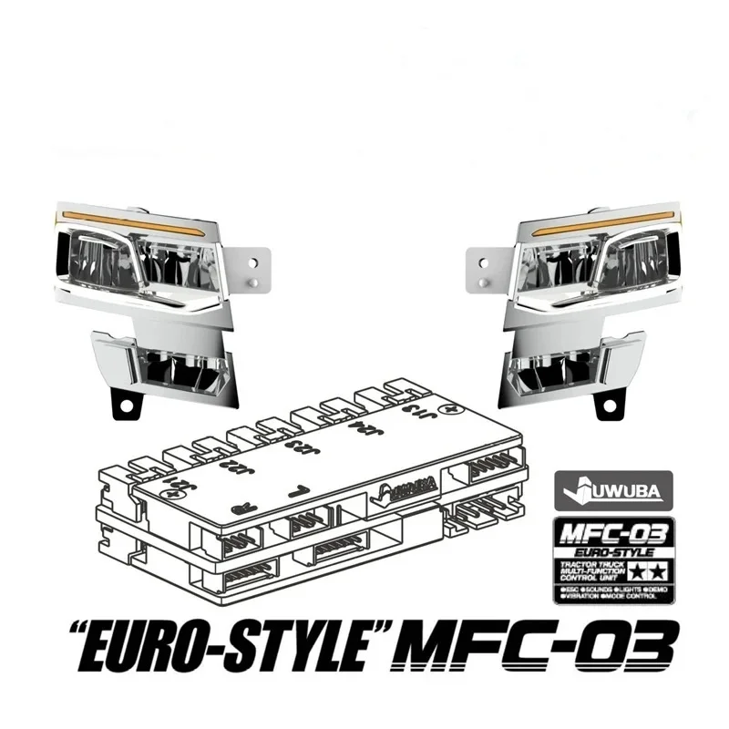 

LED 5V Headlight Lighting System Lamp for 1/14 Tamiya RC Truck for SCANIA 770S 8X4 56368 56371MFC-03 M24 Car