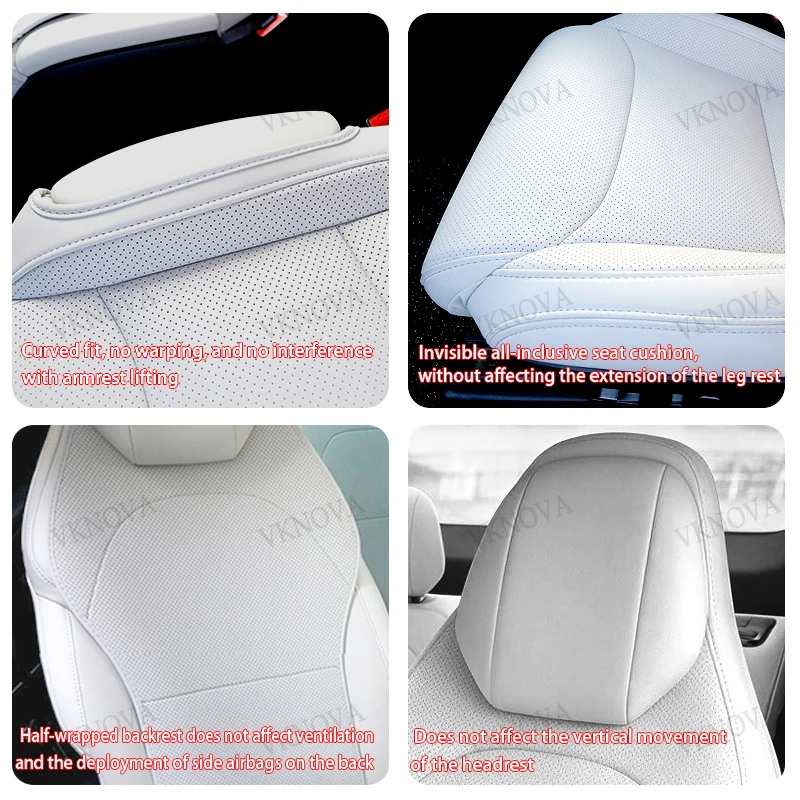 For Tesla Model YL 2026 Car Seats Cover Nappa Leather YL Invisible Seat Cushions Ventilation High Quality Interior Accessories - view 6