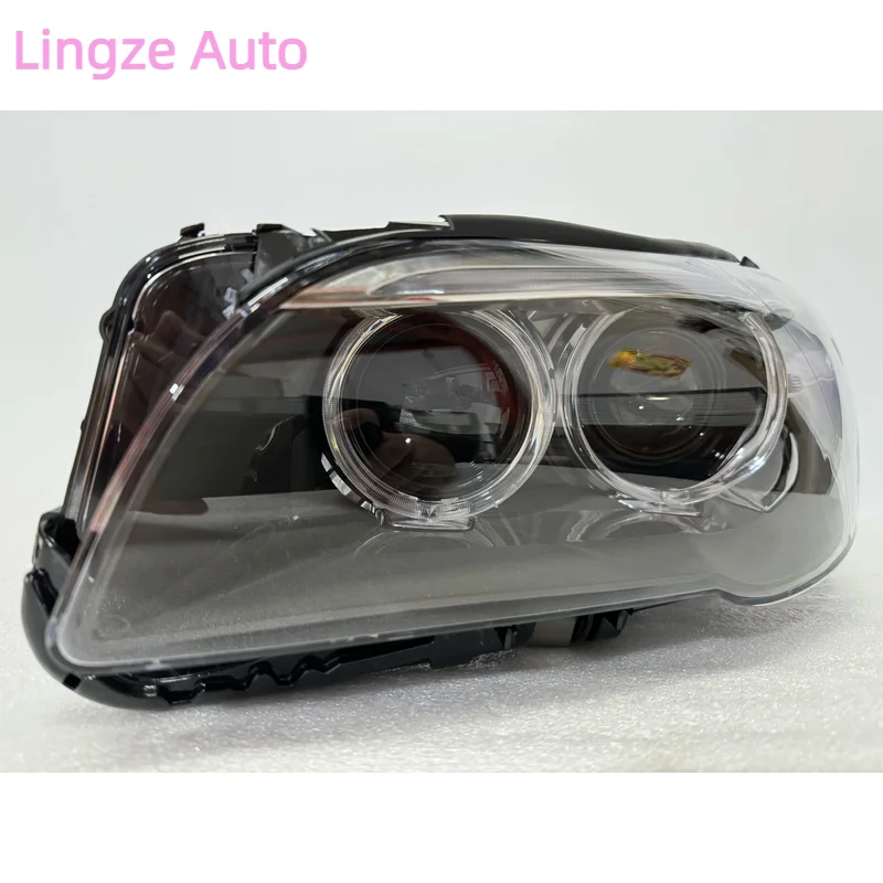 Fit For BMW 5 Headlight 2014-2016 BMW F10 Headlight Angel Eye Xenon Headlamp Half Assembly Plug And Play European Version