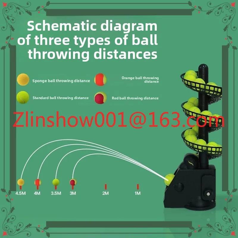 TS02 Tennis Pick Ball Automatic Throwing Machine Service Machine Tennis Portable Trainer Indoor and Outdoor
