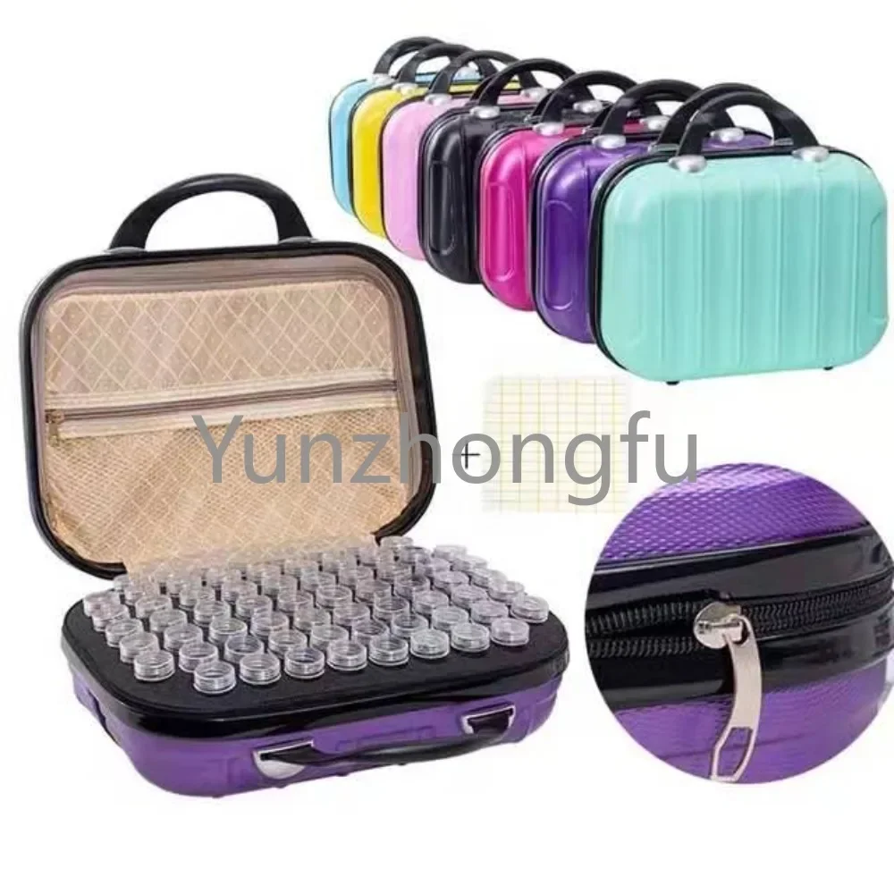 New 132 Bottles 5D Diamond Painting Storage Box Tool  Embroidery Accessories Hand Bag Zipper Container