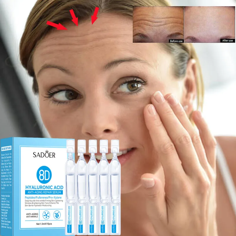 

Hyaluronic Acid Face Serum Anti Aging Deep Nourish Whitening Serum Collagen Wrinkle Fullerenes Care Korean Skincare Product