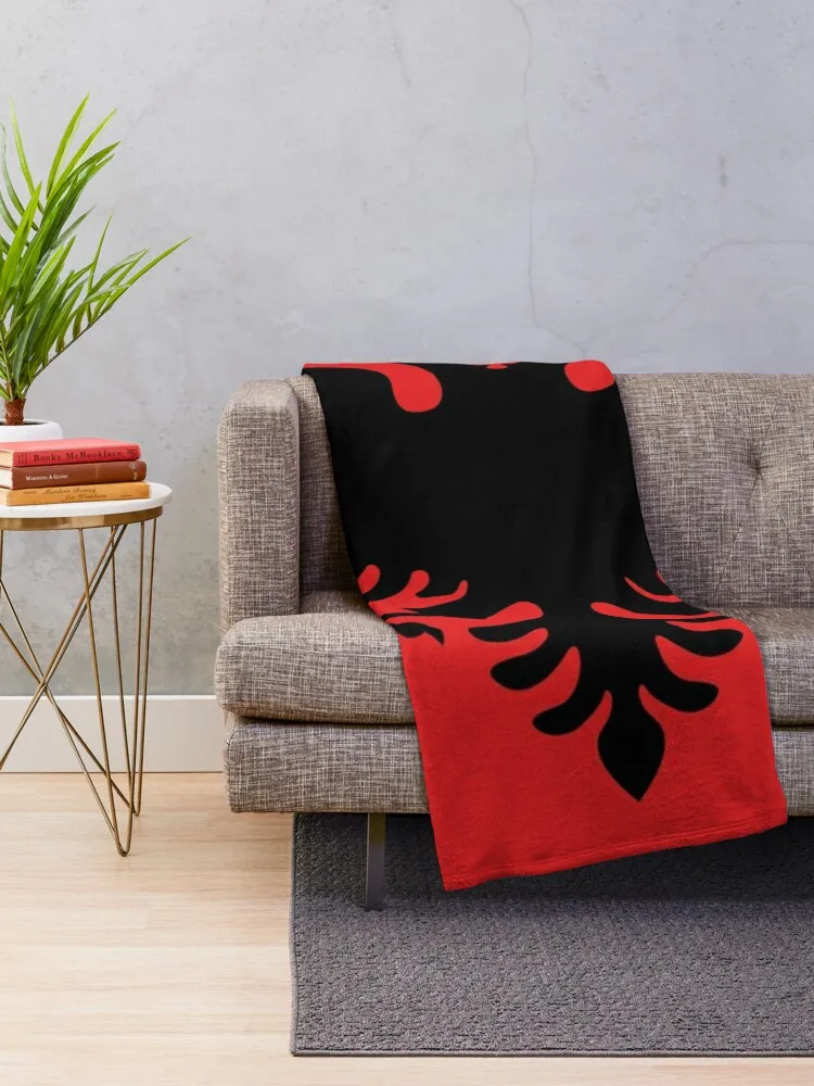 The flag of Albania Throw Blanket Flannel Fabric Giant Sofa Hairy decorative Blankets