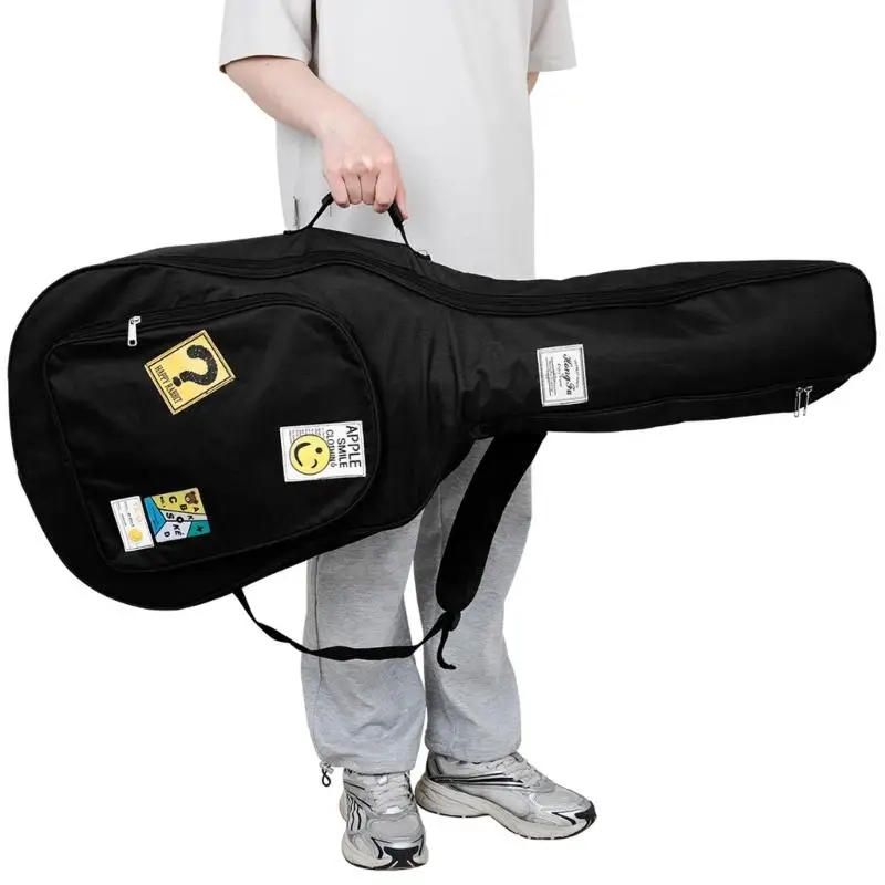 

41inch Thickly Padded Guitar Case for Acoustic Guitars Oxford Fabric with Storage Pocket and Adjustable Shoulder Strap K1YF