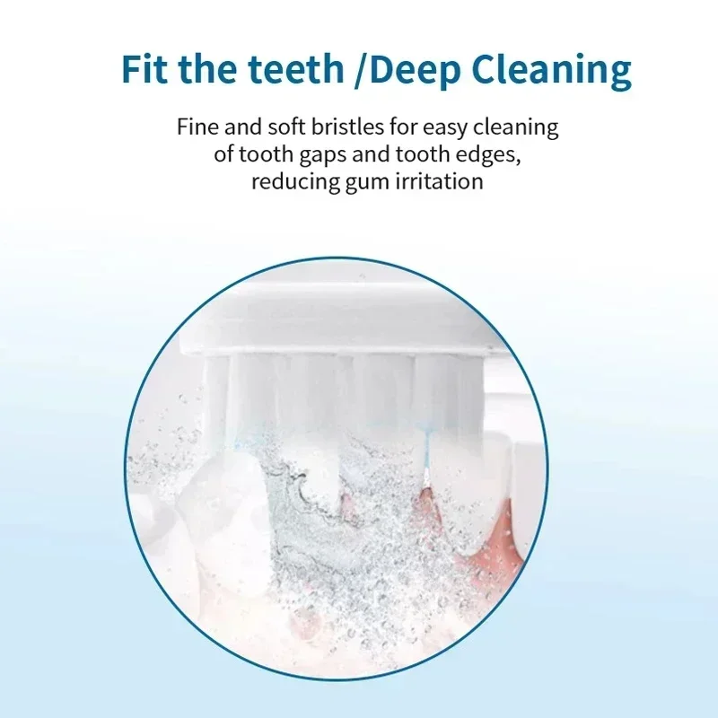 샤오미 미지아 T100 용 교체 칫솔 헤드, 전동 칫솔, 방수 청소, 미백, 건강한 브러시 헤드, 8 개, 20 개