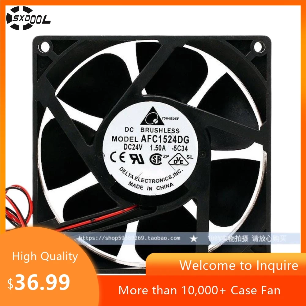 

150mm 15cm Case Fan for Delta AFC1524DG 15050 DC 24V 1.80A Super Large Air Fan for Inverter Welding Machines