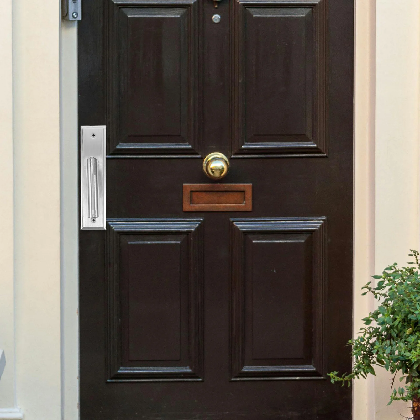 

1Set Premium Door Handle with Lock Stainless Steel Polished Finish for Quiet Interior Front Door Replacement Locking Handle Set