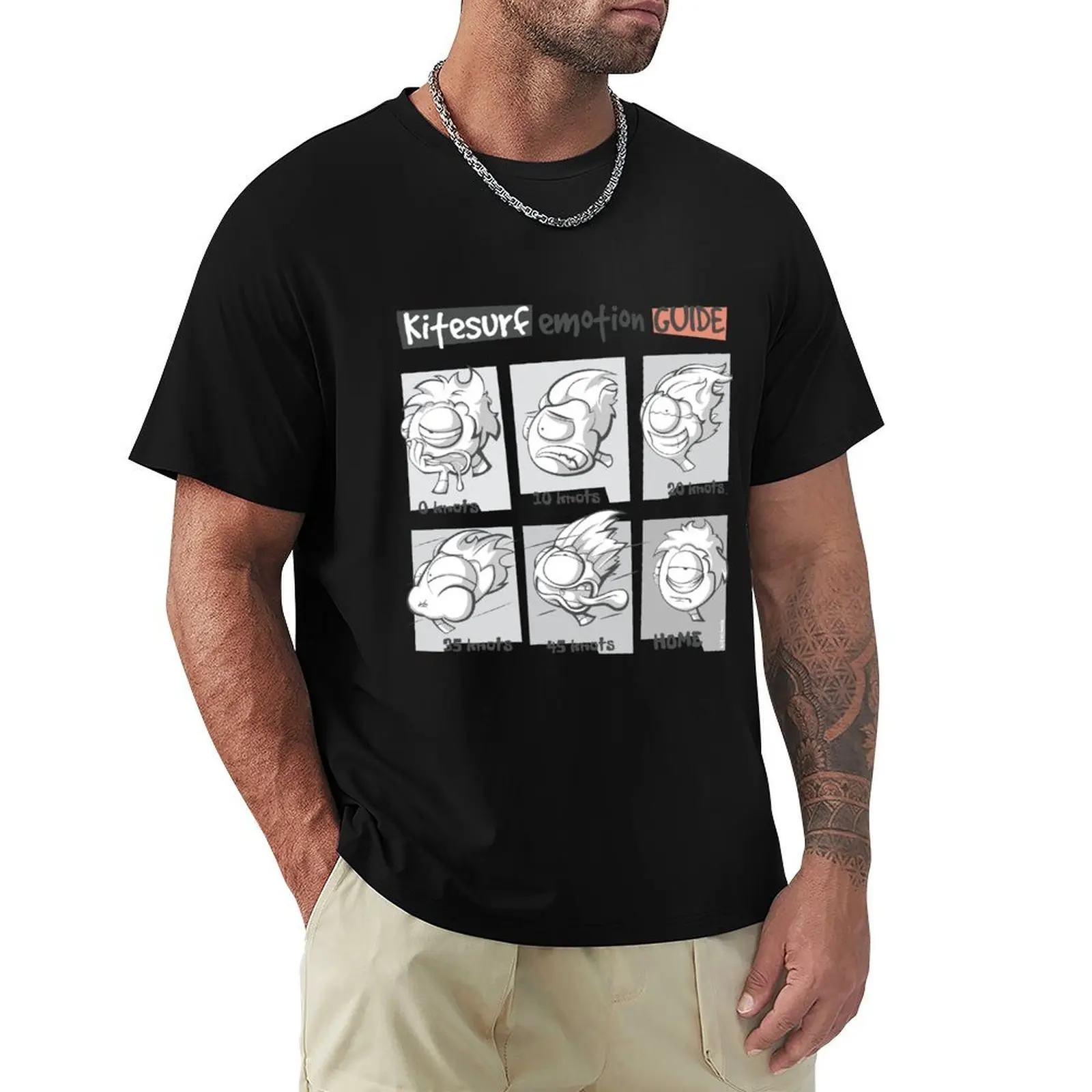Kitesurf emotion guide T-Shirt man t shirts for men casual T-Shirt