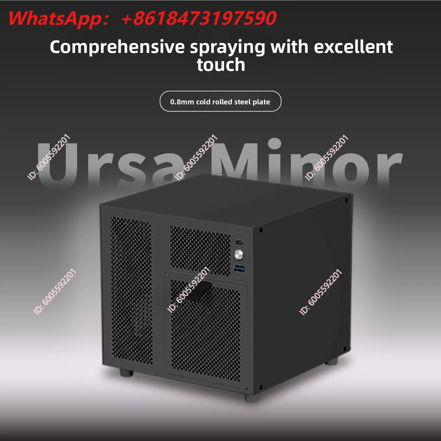 Ursa Minor 4-bay NAS Chassis SFX Power Supply ITX Motherboard,9.9L Ultra-compact Size, 70mm Heat Sink