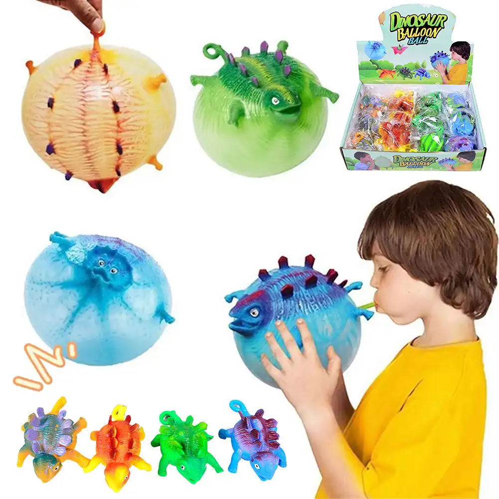 

Funny Blowing Animals Inflate Dinosaur Vent Balls Antistress Hand Balloon Kids Fidget Party Games Toys for Children Gift