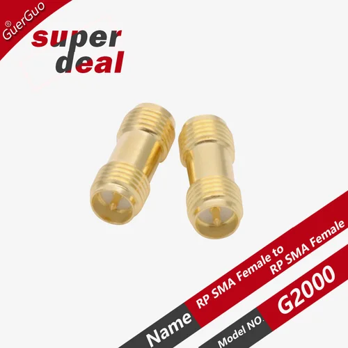Imagen 2 del producto Adaptador SMA de montaje, conector macho a RP SMA hembra, ángulo recto, Coaxial RF, GPRS, WIFI, 3G, 4G, 5G, Anten, 1 unidad