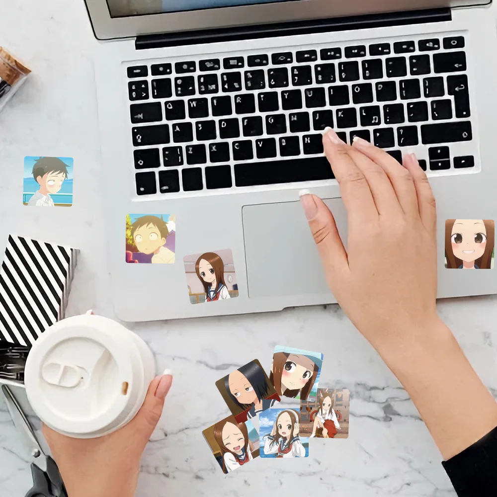 59 PCS Teasing Master Takagi san Adesivos Takagi Nishikata Chii ‌ ‌   Graffiti decalques engraçado anime diy portátil guitarra brinquedos dos desenhos animados