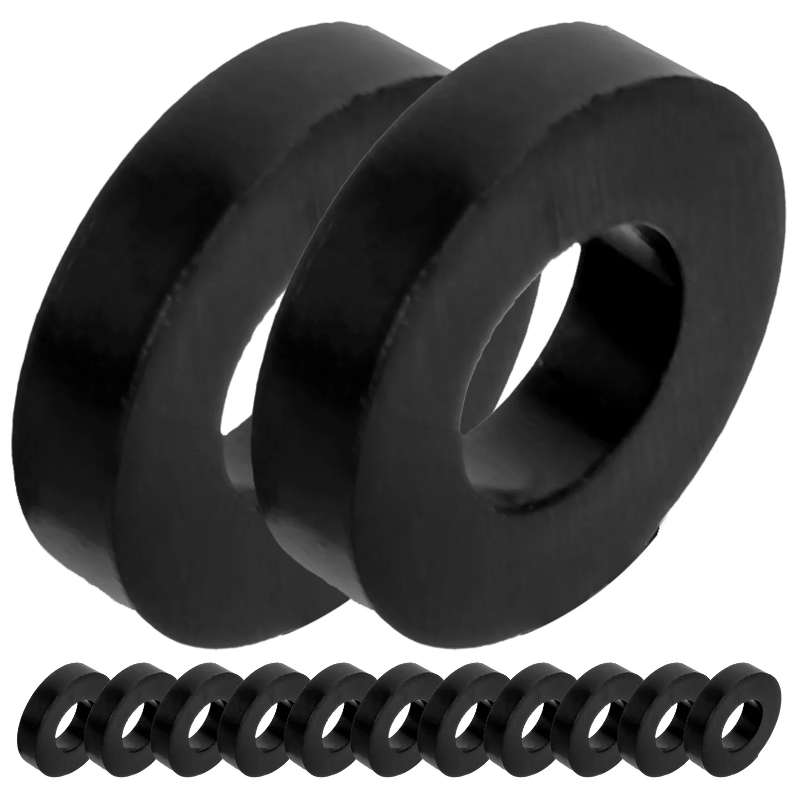 

100 Pcs Drum Kit Accessories Snare Instrument Cymbals Supplies Washers Jazz Roller Plastic Parts Black