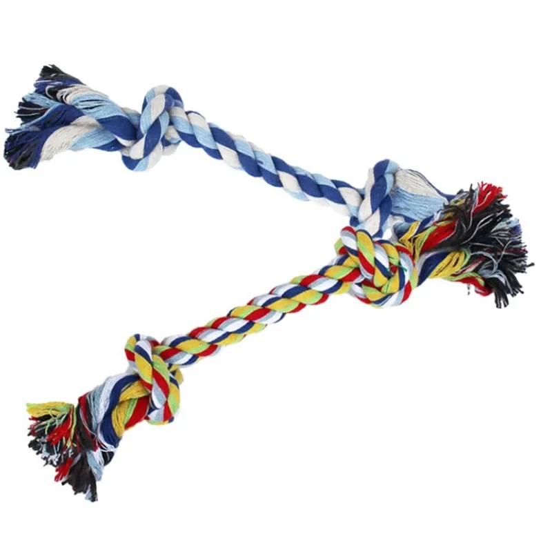 1pcs19cm Dog Toys Dog Cat Durable Braided Bone Rope Toy Tooth Cleaning Care Puppy Cotton Chew Knot Toy pet supplies Dropshipping