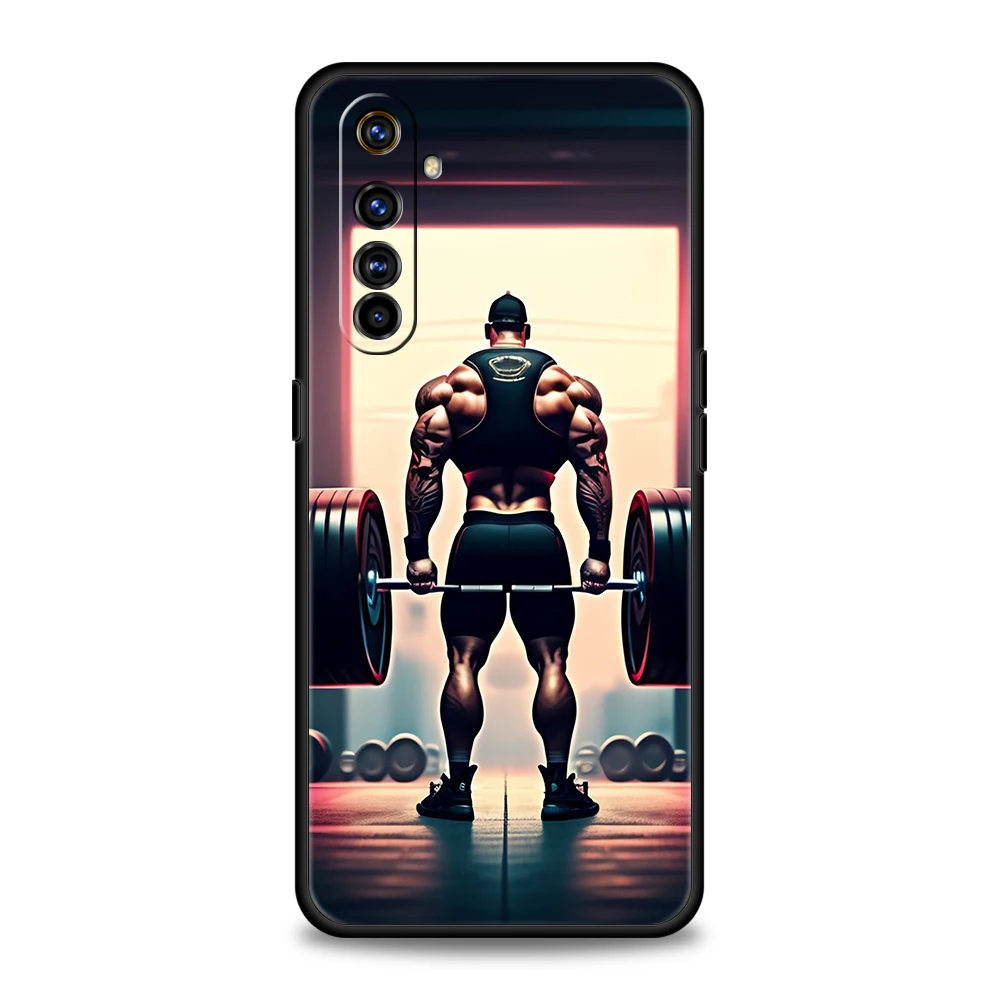 Barbell Deadlift Fitness Phone Case for Oppo A17 A12 A57 A74 A16 Find X5 X6 A52 A53 A54 A15 Reno 6 Z 7 Pro A9 5G Silicone Shell