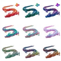 45cm 3D Dragon Rotatable Articulated Dragon Kid Gifts Realistic Dragon Statue For Landscaping Decoration Printed Figures Animals