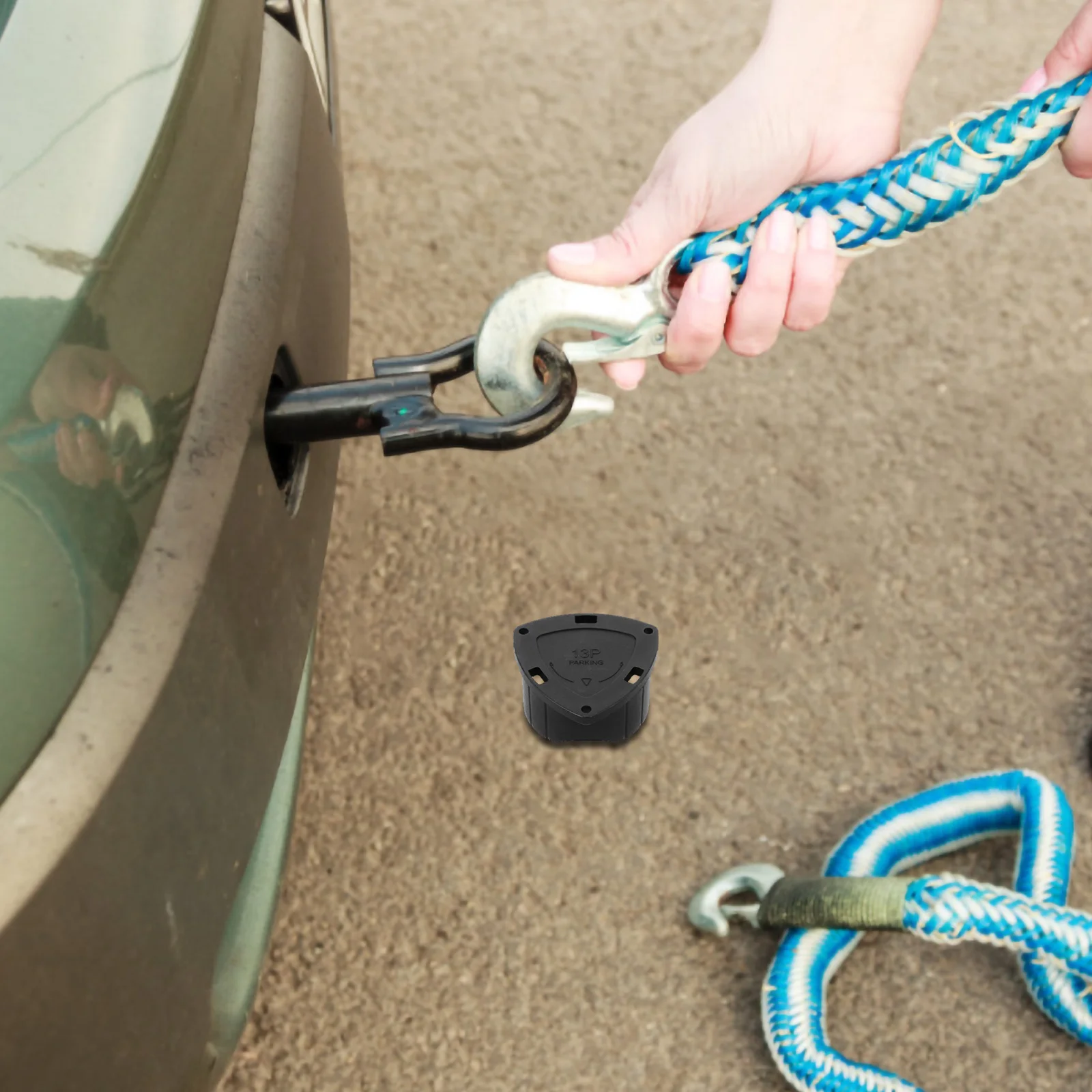 

Trailer Hitch Cover 13Pin Plug Cap Car Trailer Accessories Dustproof Waterproof Protection For European Standard Socket Receiver