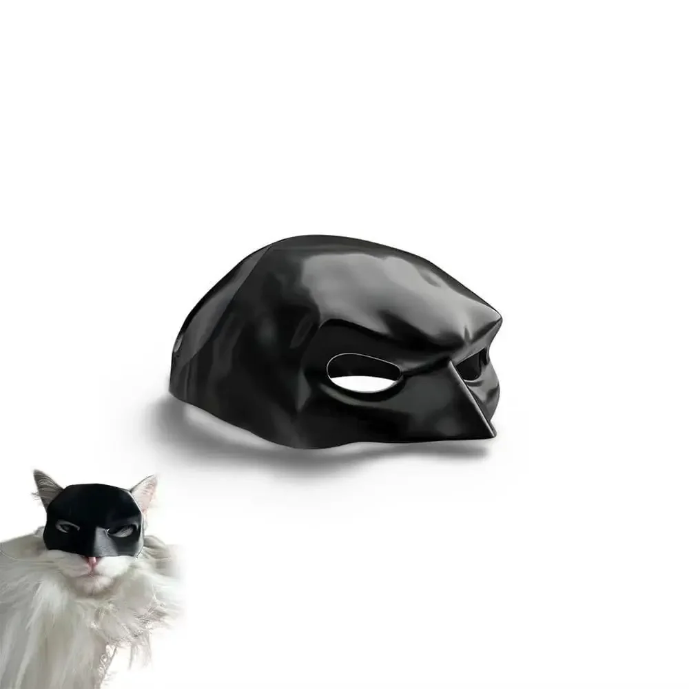 TONG Cat Bat Cool Man Matte Mask - Cute Superhero Pet Mask for Cats And Dogs Avenger Inspired Cat Avenger Toy
